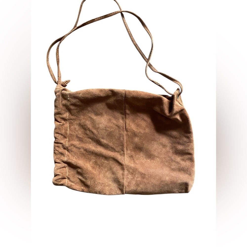 Leather/Suede Drawstring Bag - Picture 3 of 10